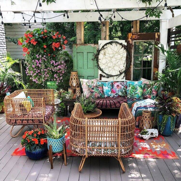 Epic Beautiful Bohemian Patio Ideas