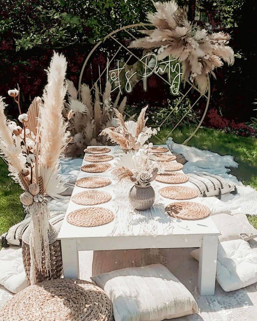 A Bohemian Backyard Dinner Party Garden Party Decorations