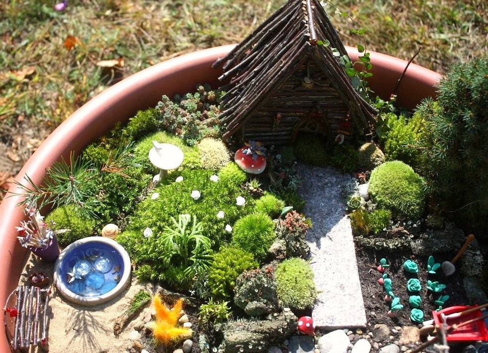 Wicker Basket Fairy Garden Fairy Garden Crafts