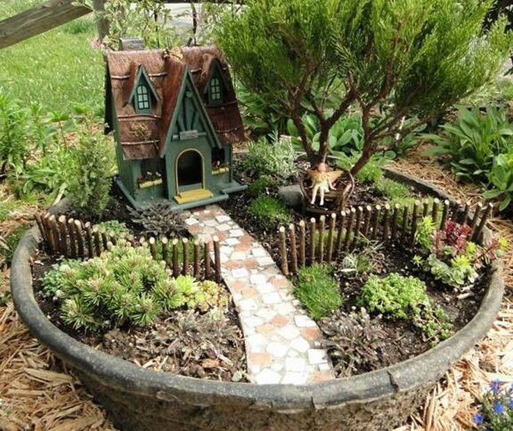 Wicker Basket Fairy Garden Fairy Garden Crafts