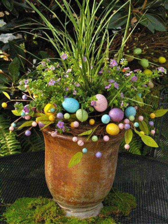 Easter Basket Garden Arrangement Floral Arrangements