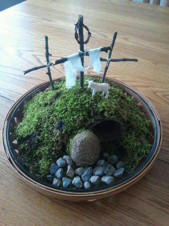 Easter Bunny Basket Fairy Garden