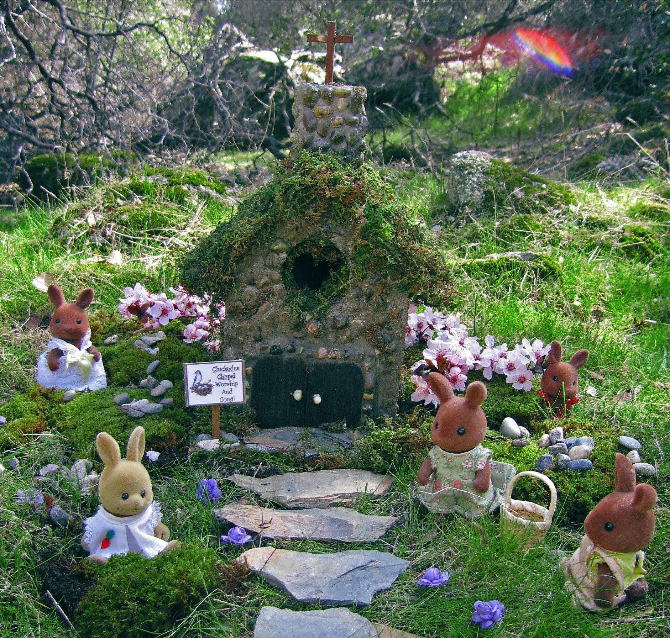 Easter Basket Fairy Garden