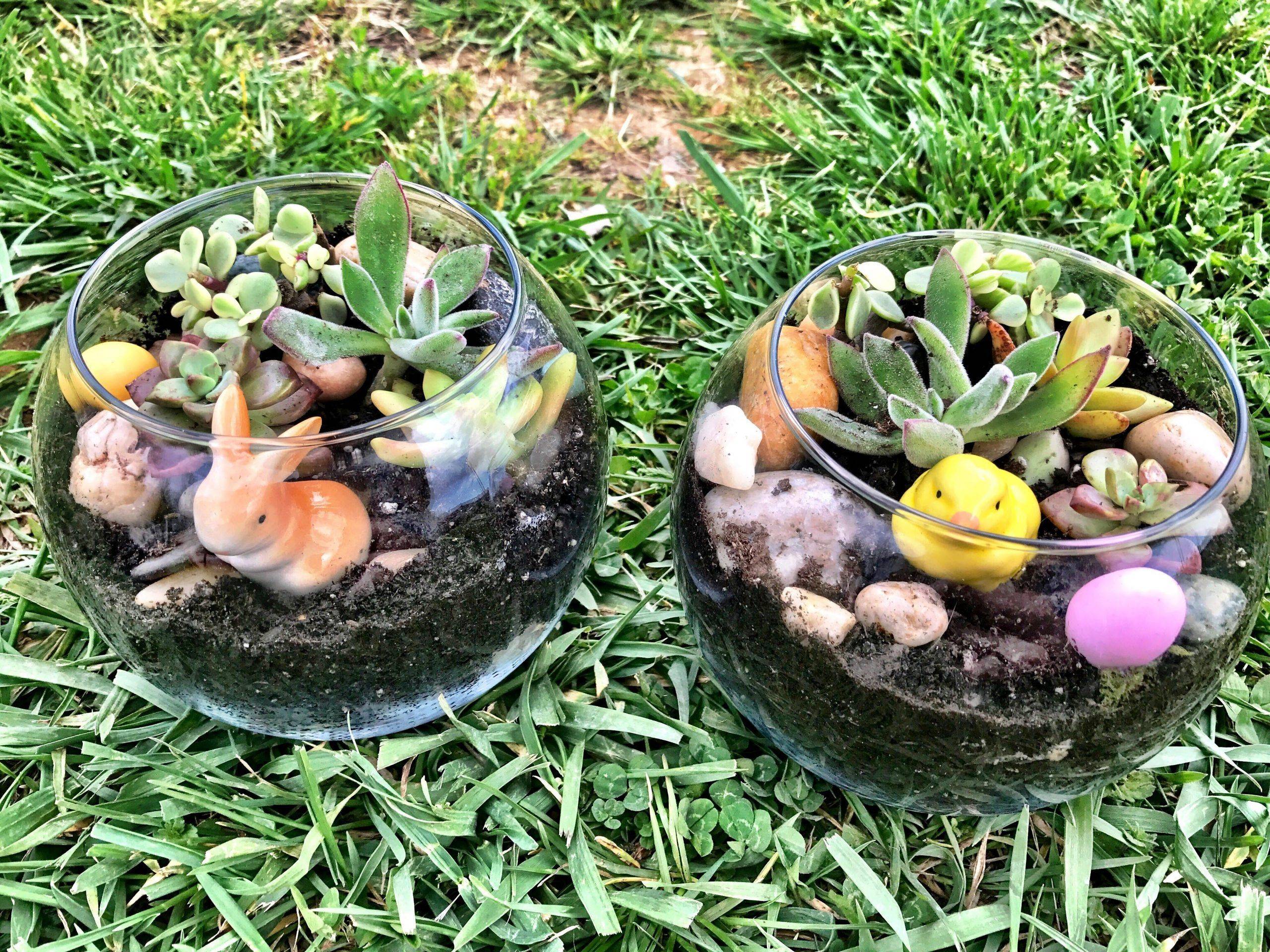 A Diy Mason Jar Easter Fairy Garden Terrarium