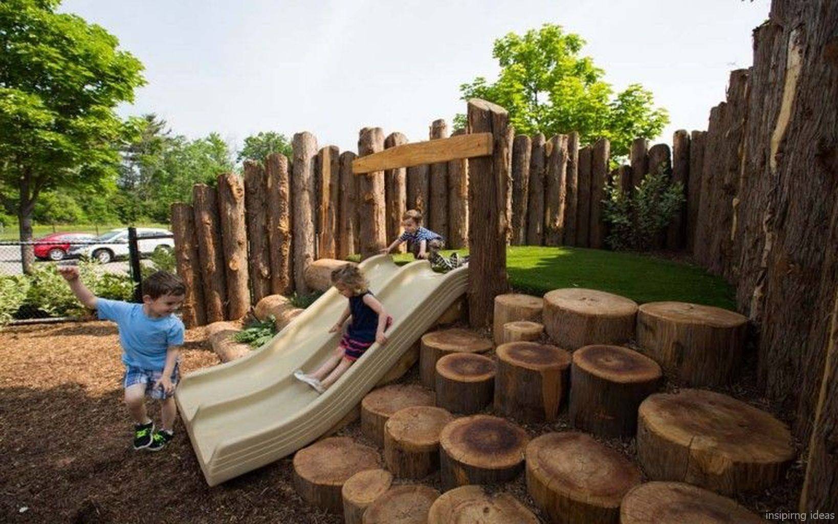 Awesome Small Backyard Playground Landscaping Ideas
