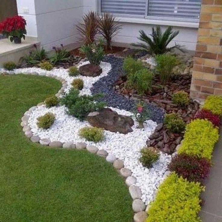 Beautiful Front Yard Rock Garden Landscaping Ideas