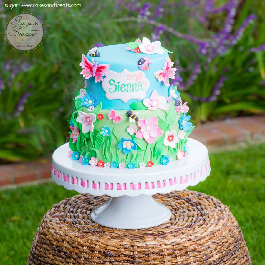 Rd Blogiversary Fondant Flower Garden Cake
