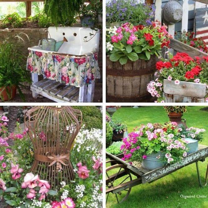 Pretty Vintage Garden Decor