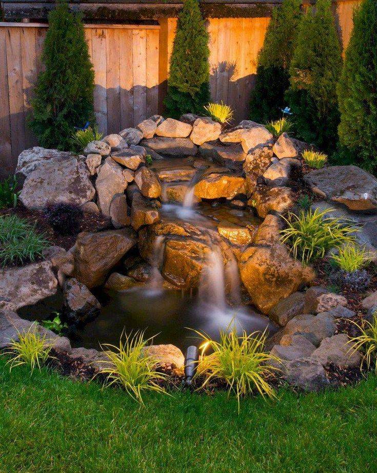 Small Pond Waterfall Ideas Backyard Design