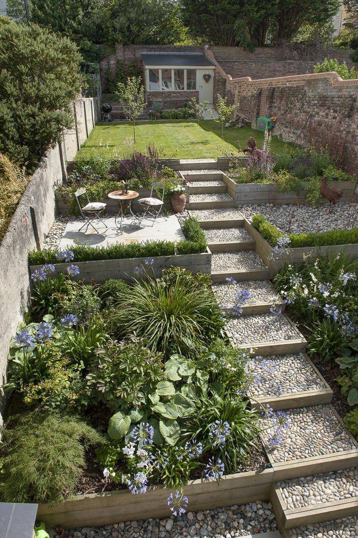 Hillside Terraced Landscape Patio Attractive Landscaping Ideas