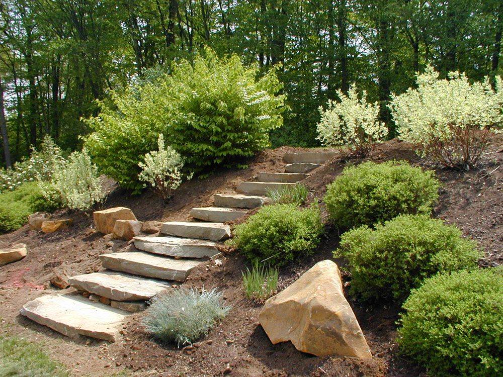 Steep Hill Hillside Patio Backyard Landscaping Ideas