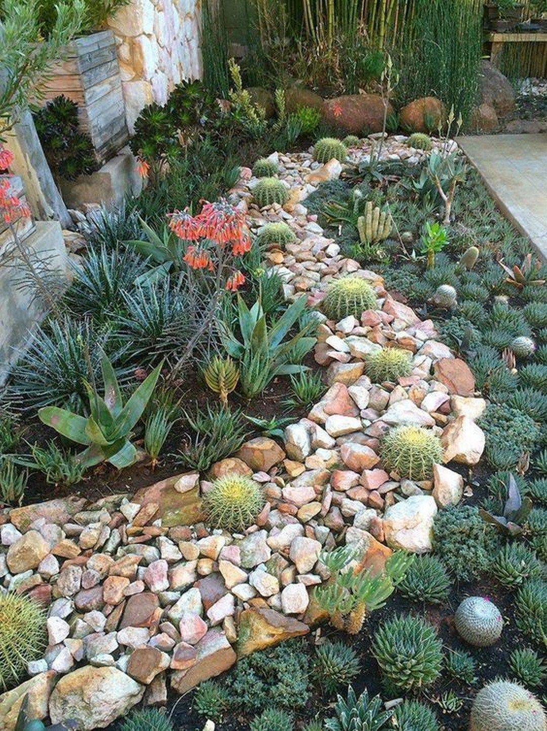 Beautiful Front Yard Rock Garden Landscaping Ideas Succulent Rock