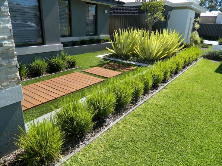 Simple Clean Modern Front Yard Landscaping Ideas