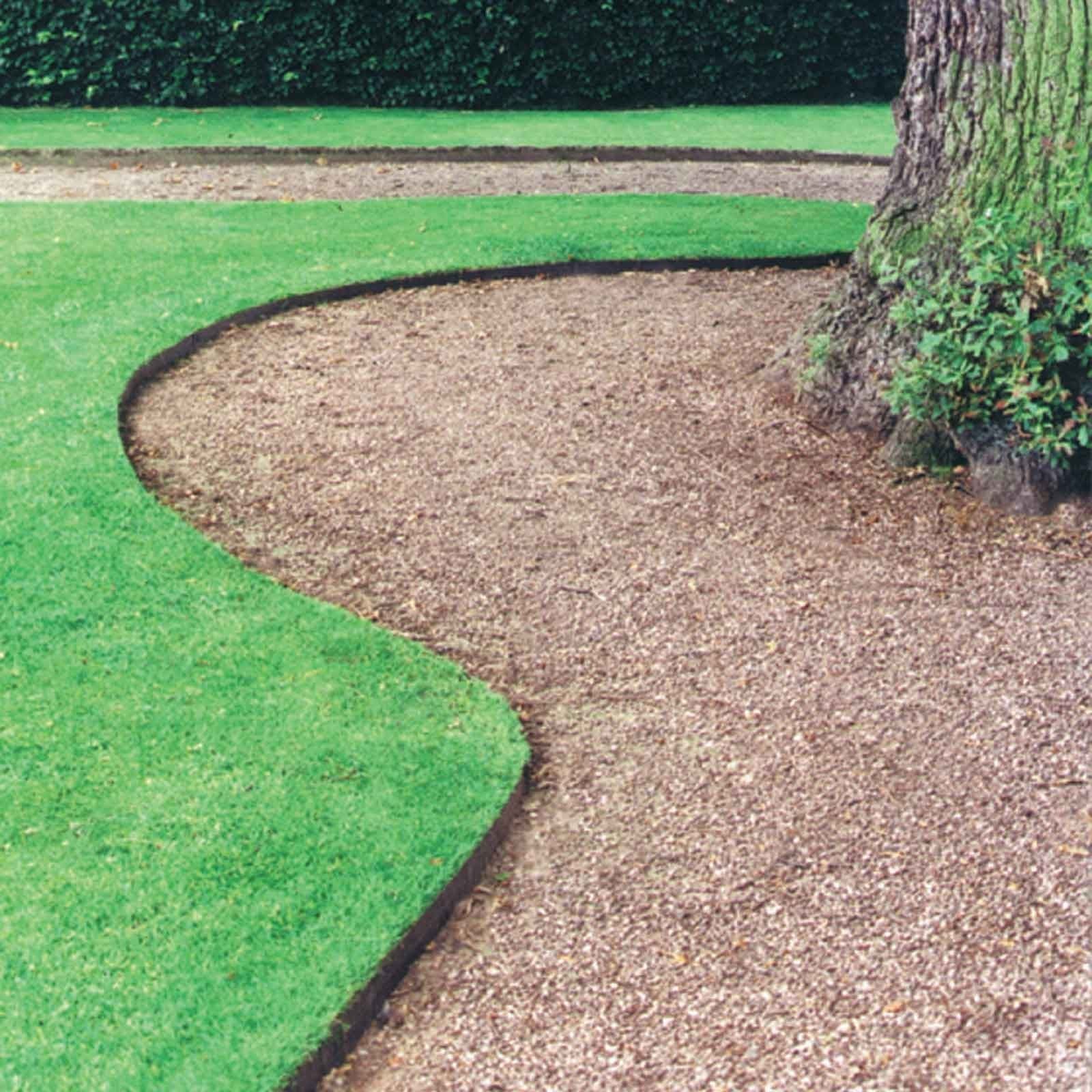 Brown Landscape Edging Natural Looking Wood Edging