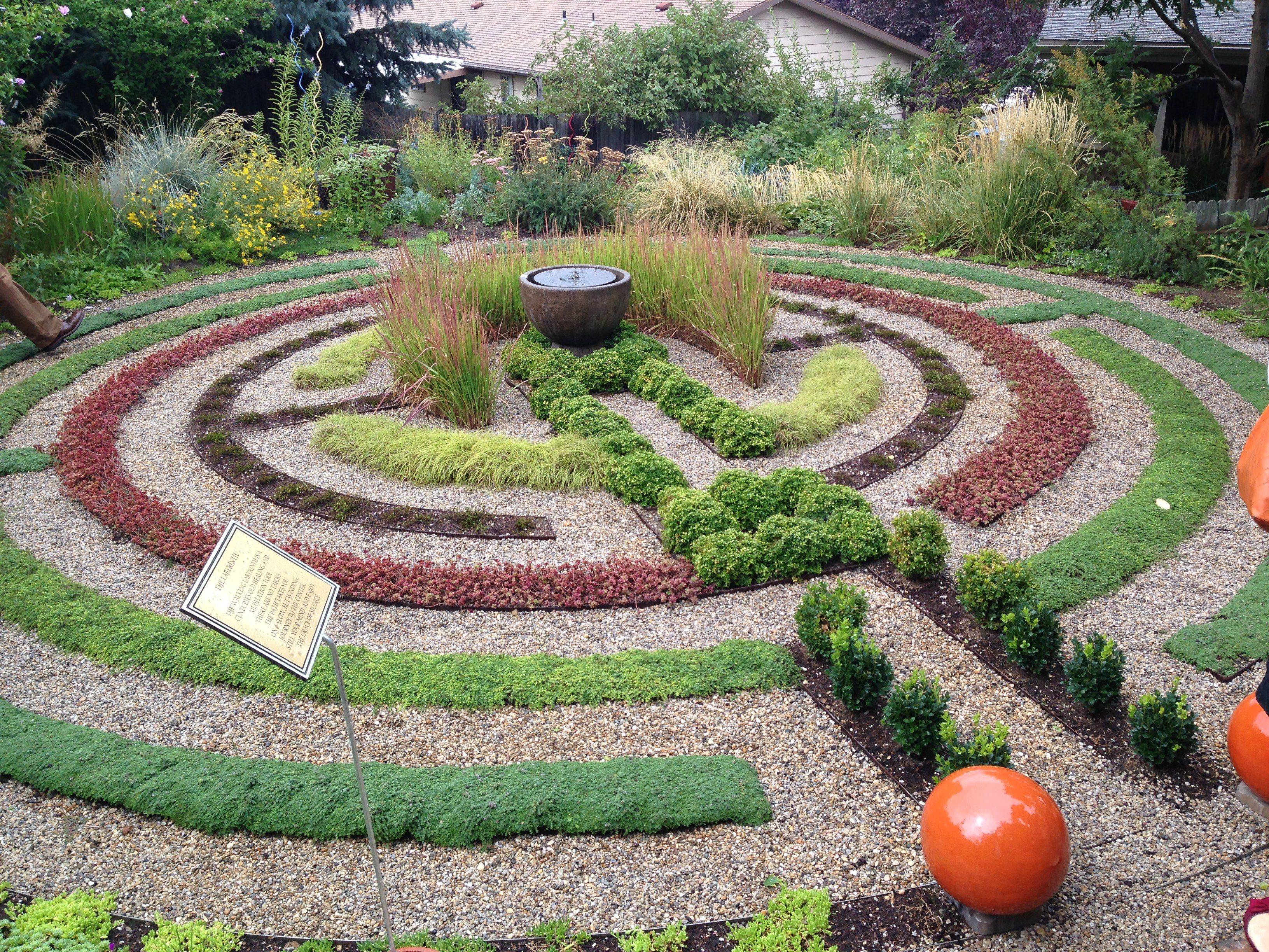 Roomy Labyrinth Garden