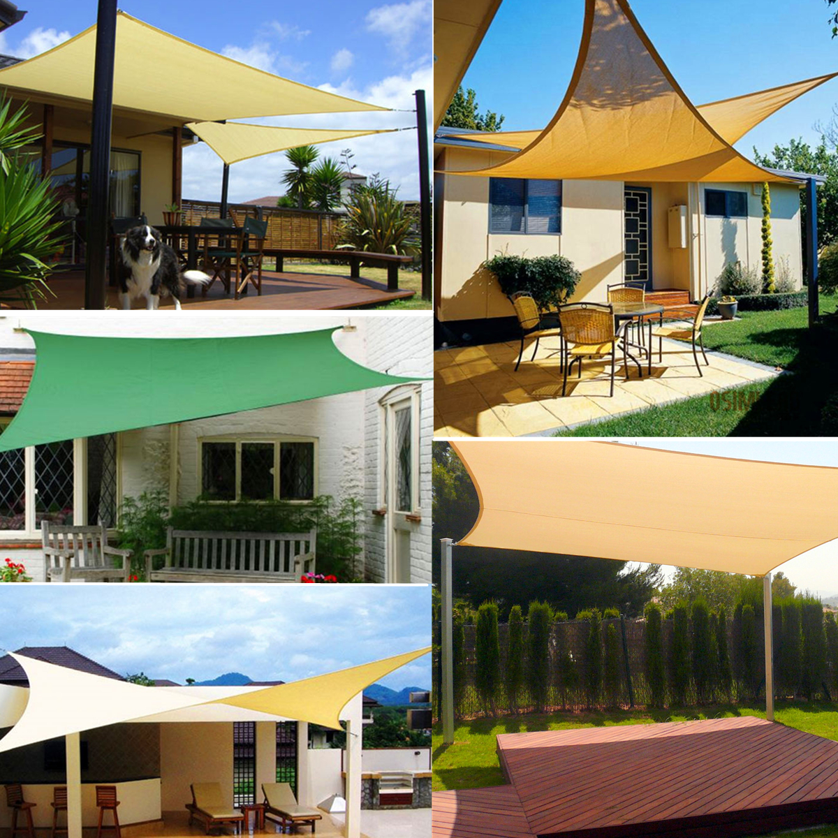 Uv Sun Shade Outdoor Sun Screen Portable Fabric Awning Patio Shade