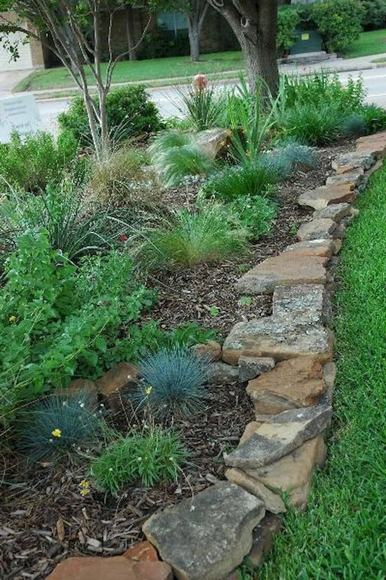 Beautiful Front Yard Rock Garden Landscaping Design Ideas