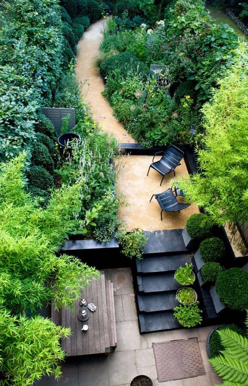 Sloping Garden Design Ideas Quiet Corner
