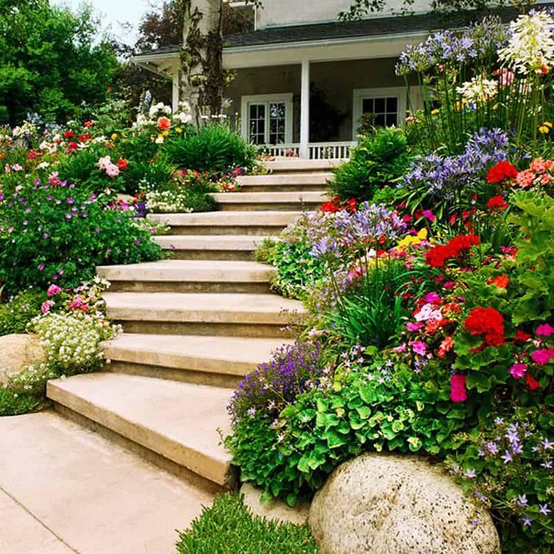 Steep Slope Garden Ideas Uk A Front And Back Garden