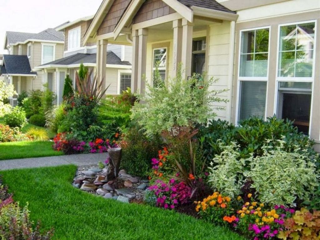 Beautiful Front Yards And Backyard Evergreen Garden Design Ideas