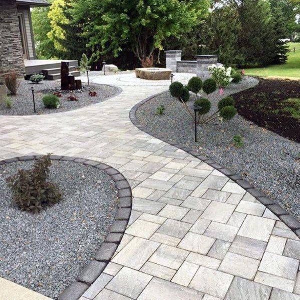 Stunning Birch Granite Paving Contemporary