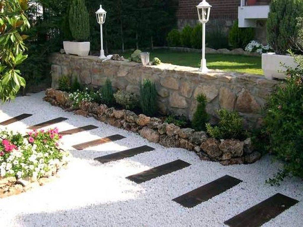 Modern White Stone Landscaping Ideas