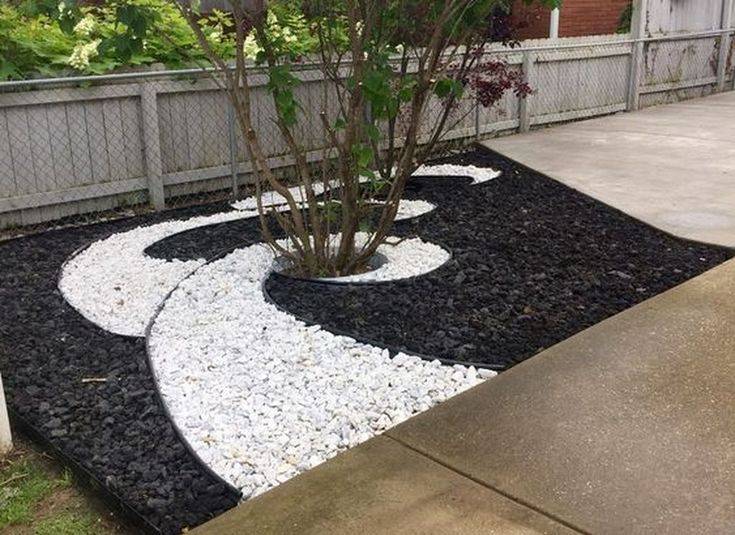 Modern White Stone Landscaping Ideas