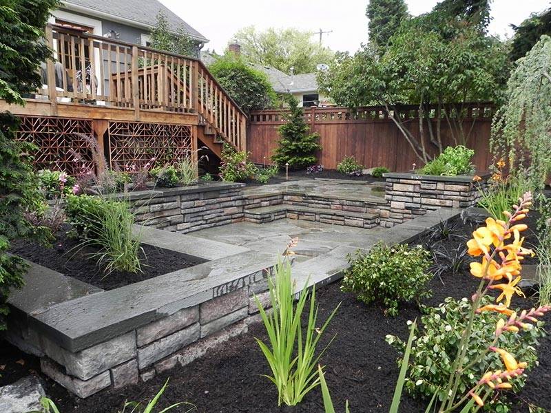 Sloping Garden Design Ideas Quiet Corner