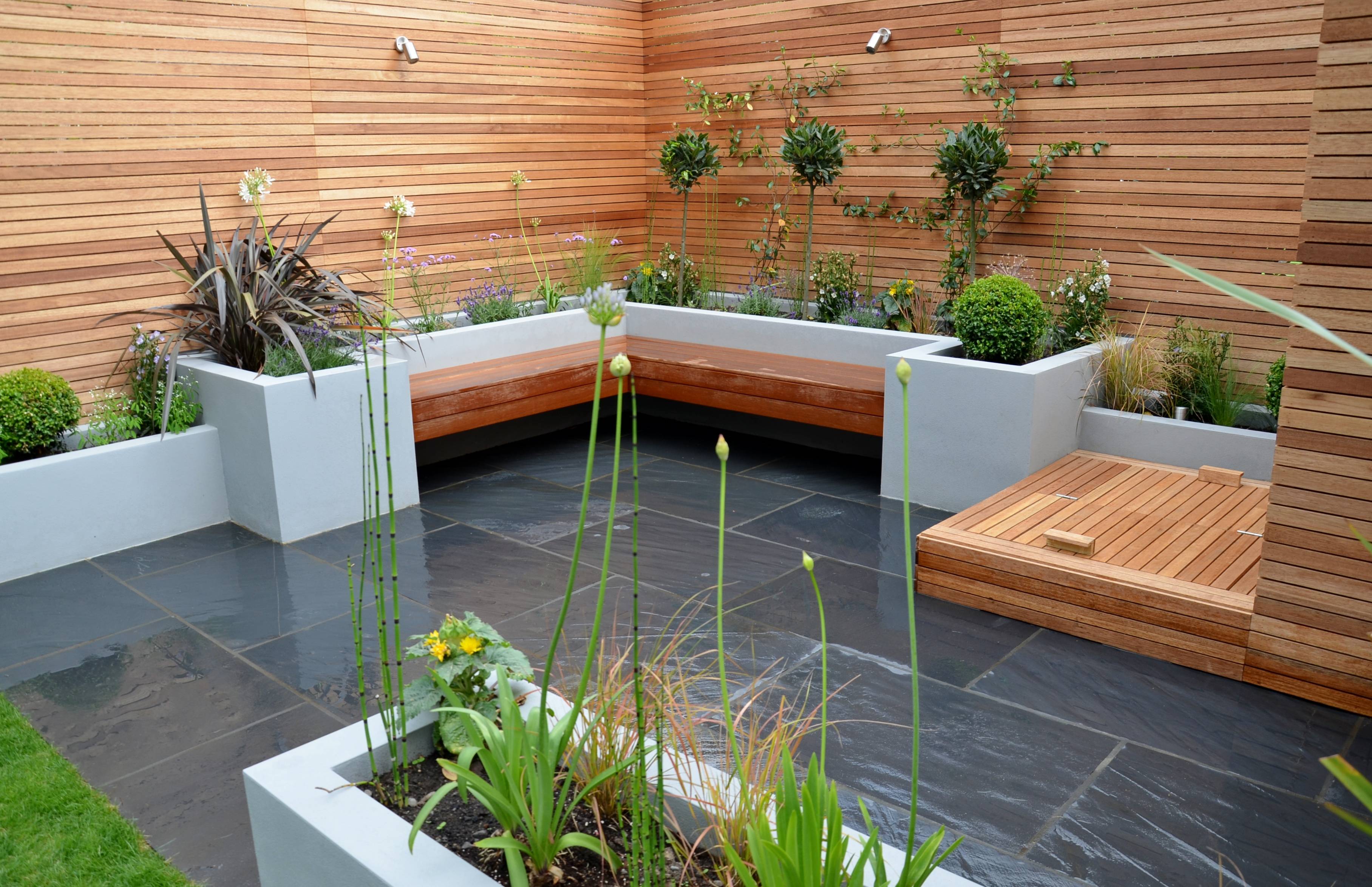 Contemporary Modern Garden Design London Decking Screen