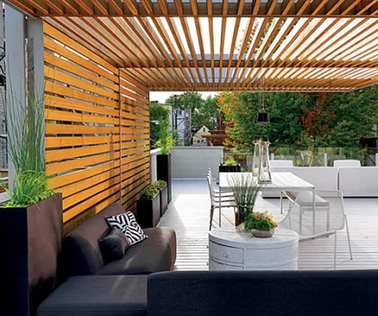 Modern Rooftop Pergola Look For Designs