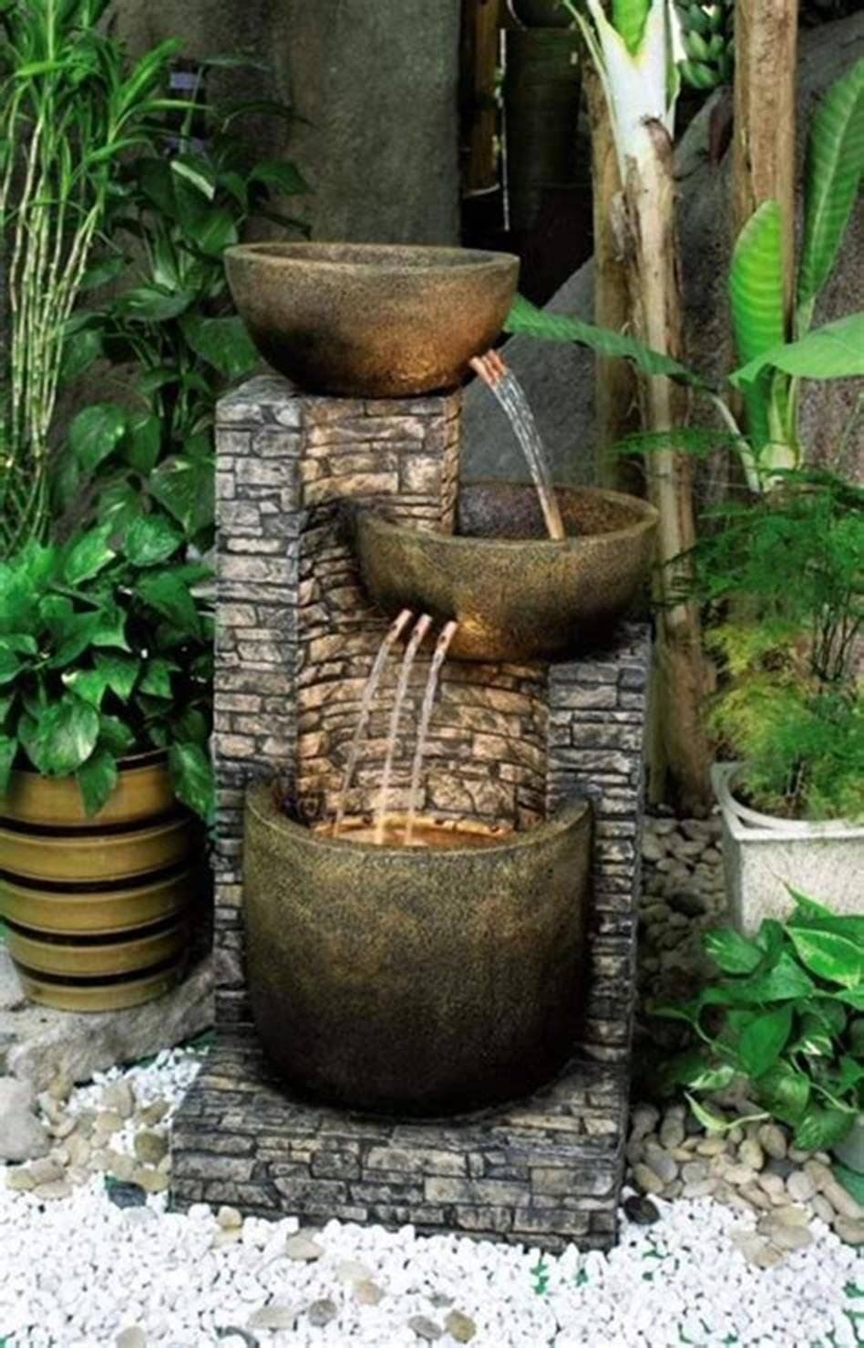 H Outdoor Water Fountain Crocks Outdoor Modern Outdoor
