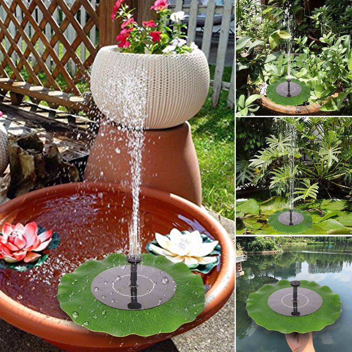 Feelle Solar Powered Fountain Pump V W