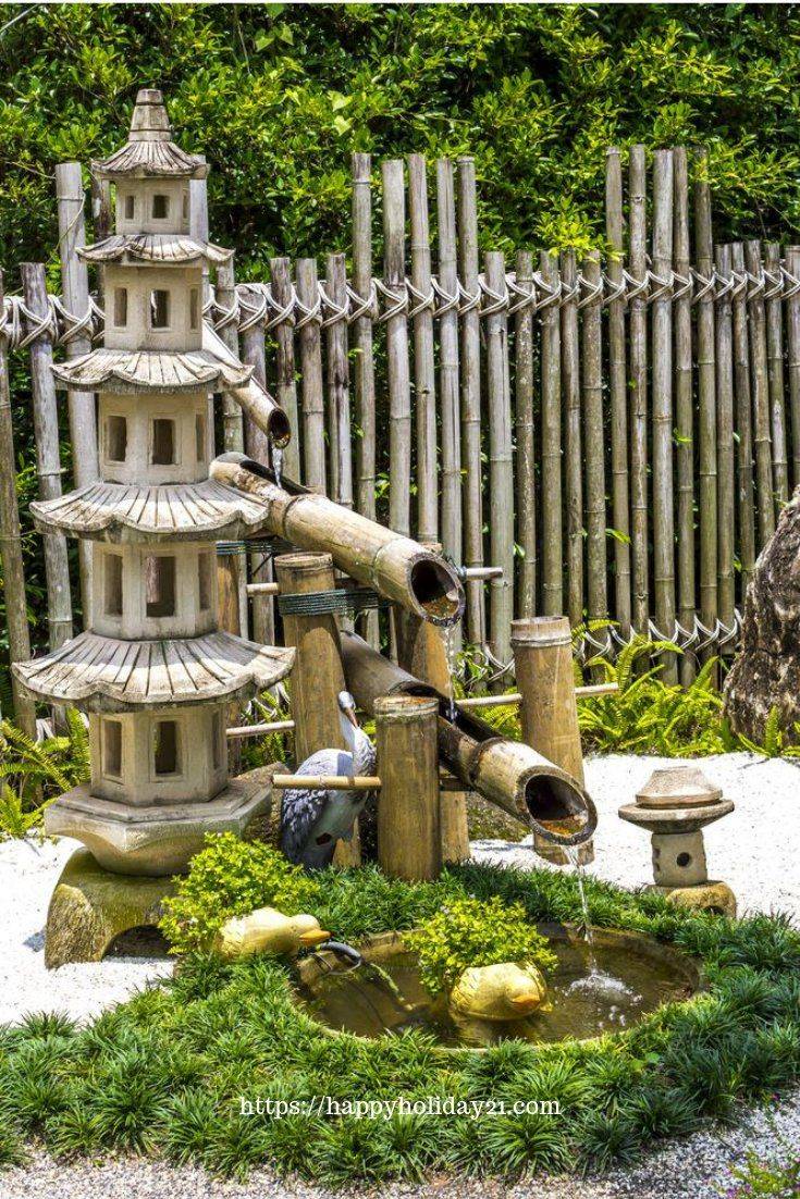 Bamboo Fountain Small Japanese Garden