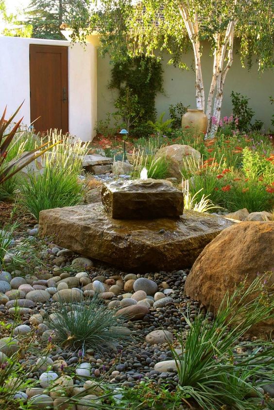 Backyard Rock Water Fountains Backyard Design Ideas