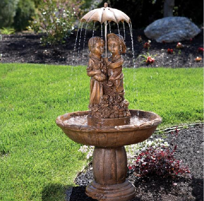 Floor Water Fountain Electric Pump Rock Garden Outdoor Yard Patio Pond