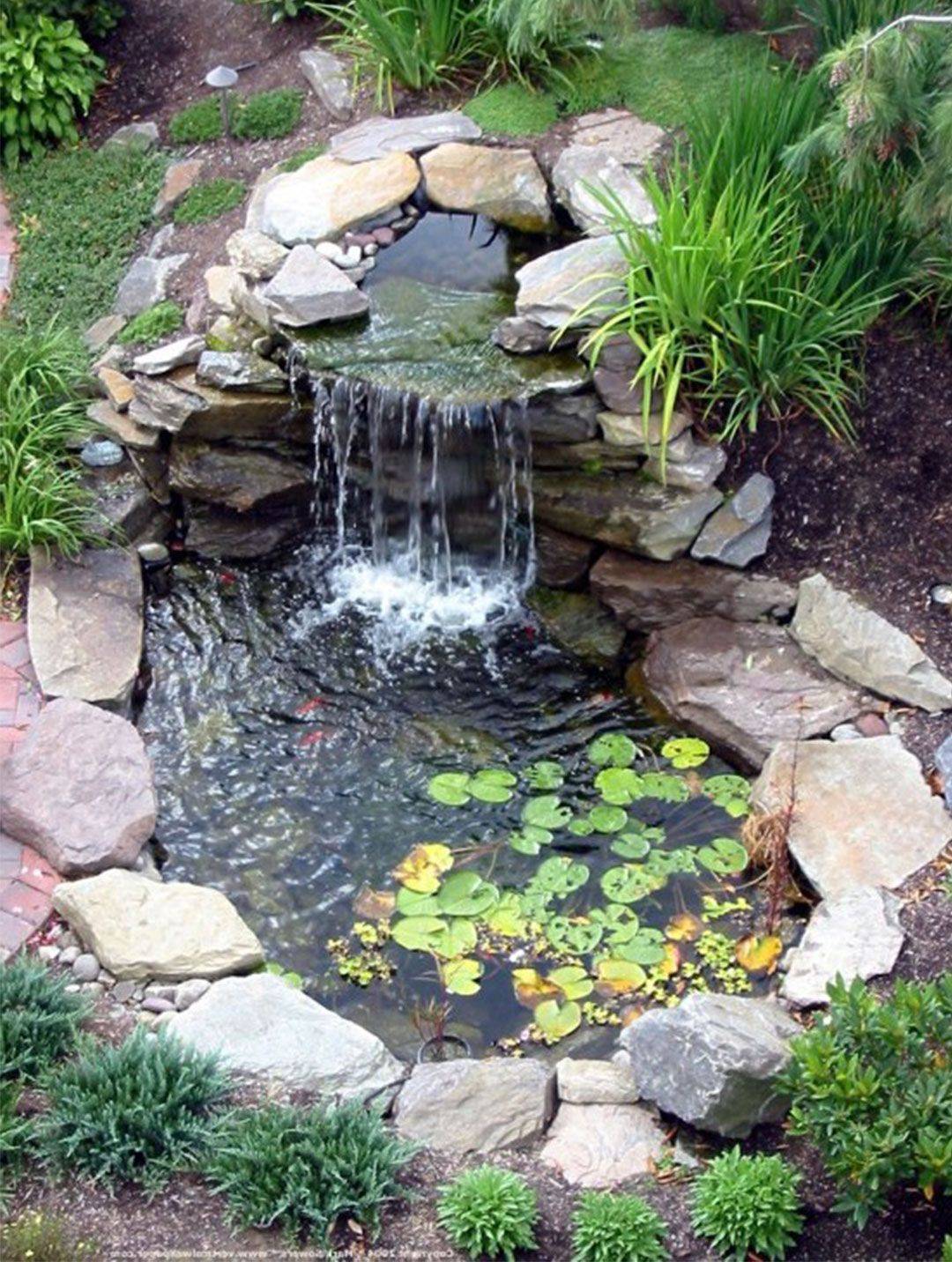 Backyard Pond Waterfall Ideas