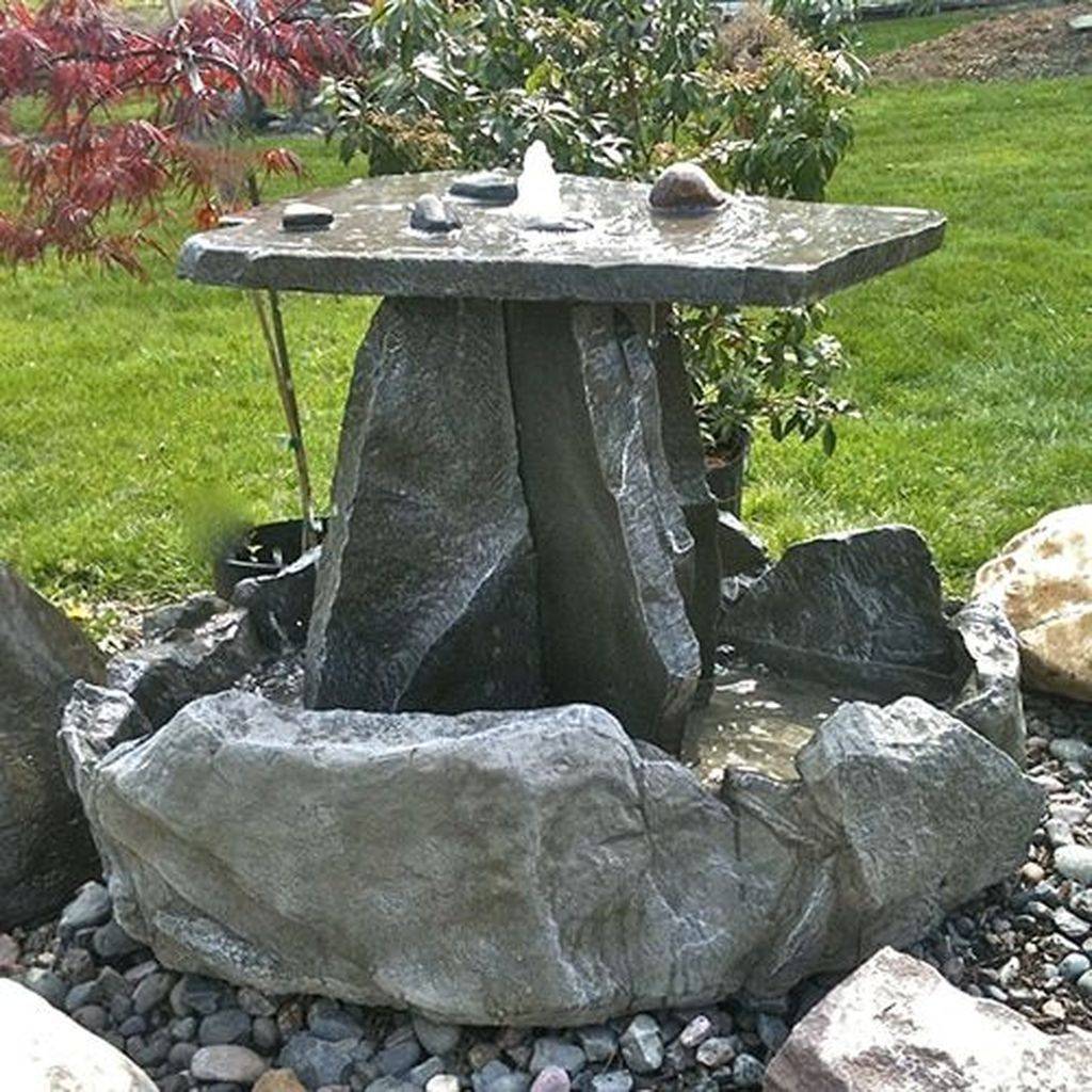 Rock Fountain Bubbler Garden Water Fountains Water Features In The