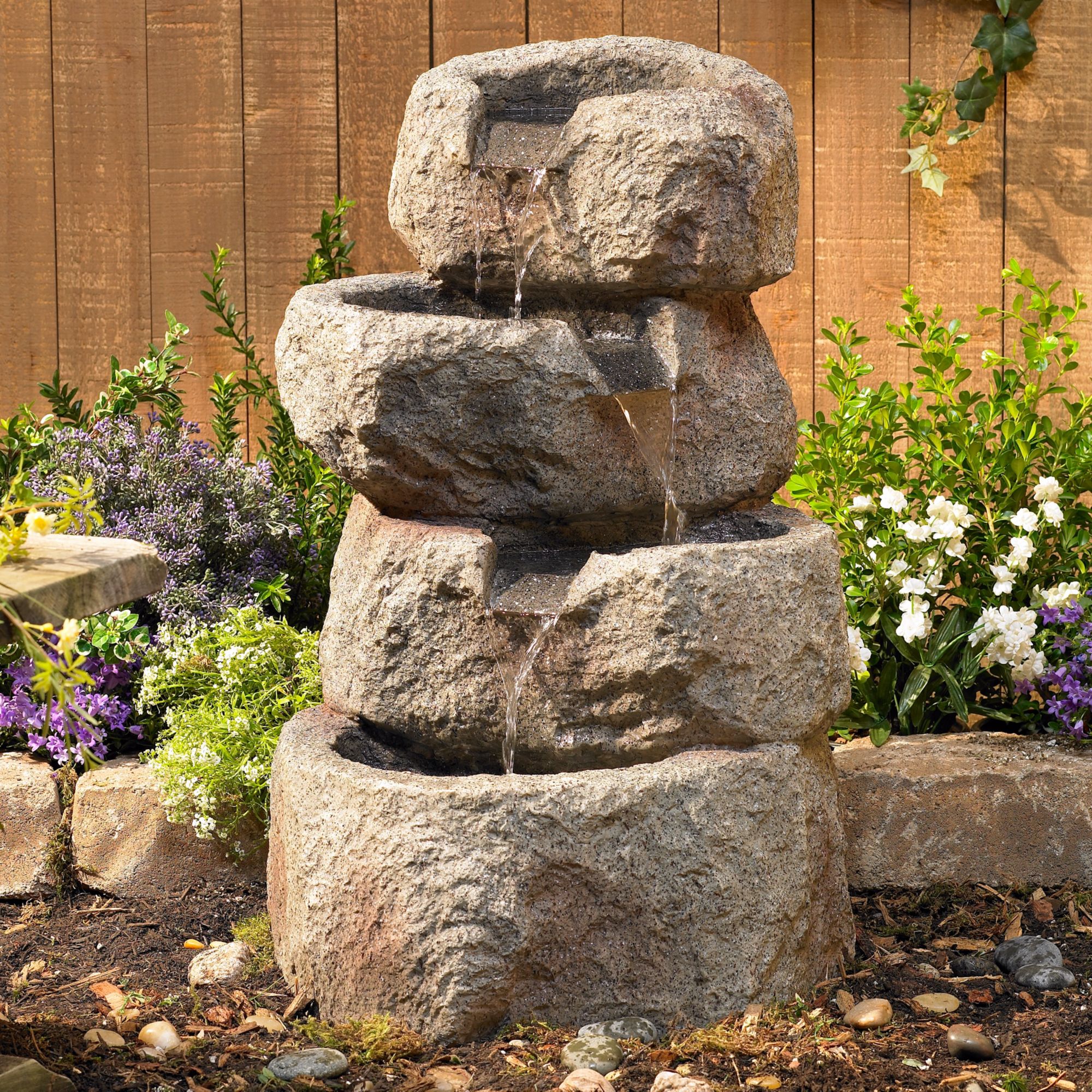 Stacked Stone Zen Fountain