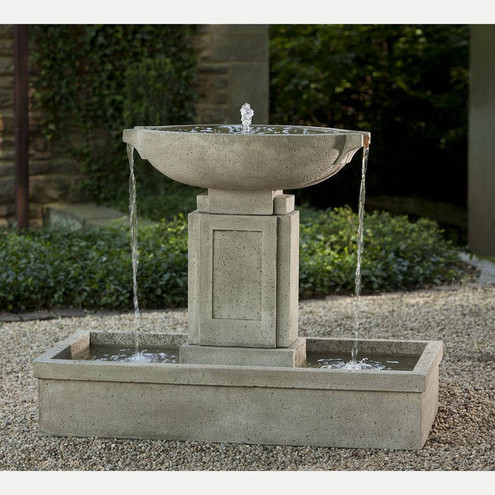 Raised Cathedral Basin Tiered Outdoor Fountain