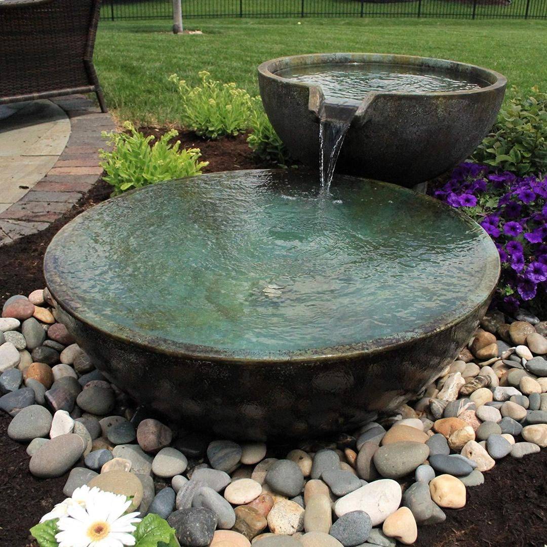 Raised Cathedral Basin Tiered Outdoor Fountain