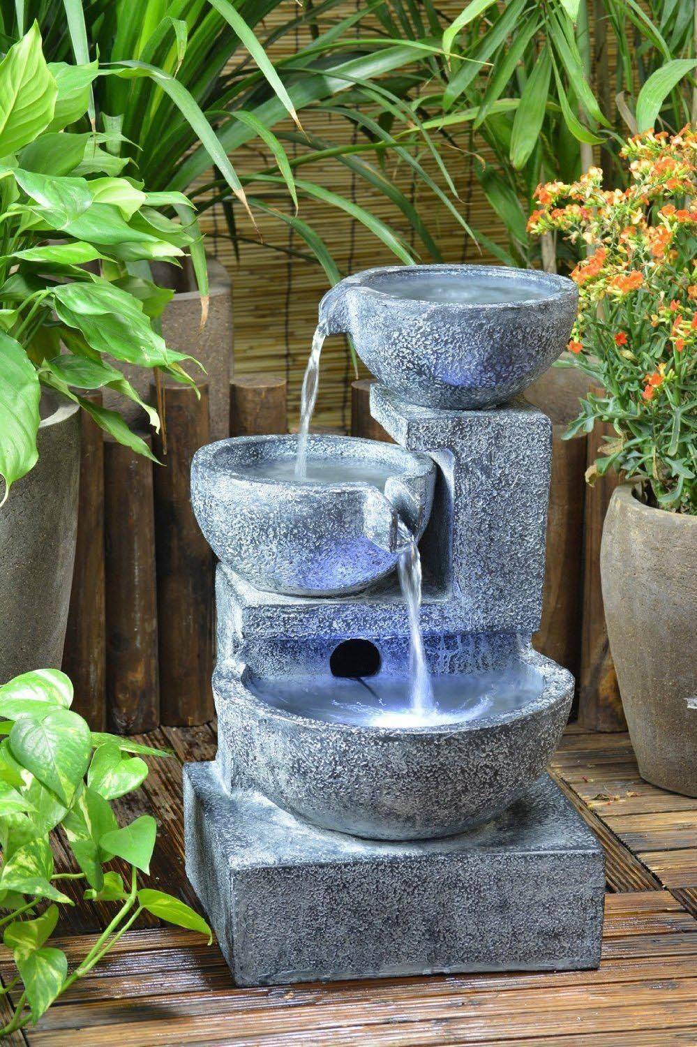 Small Carved Stone Water Fountain Archives