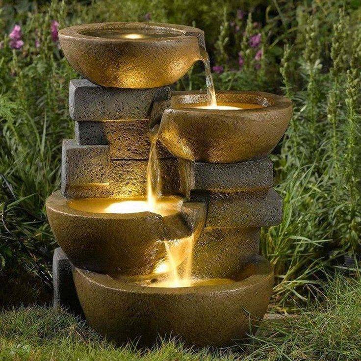 Solar Patio Water Fountains