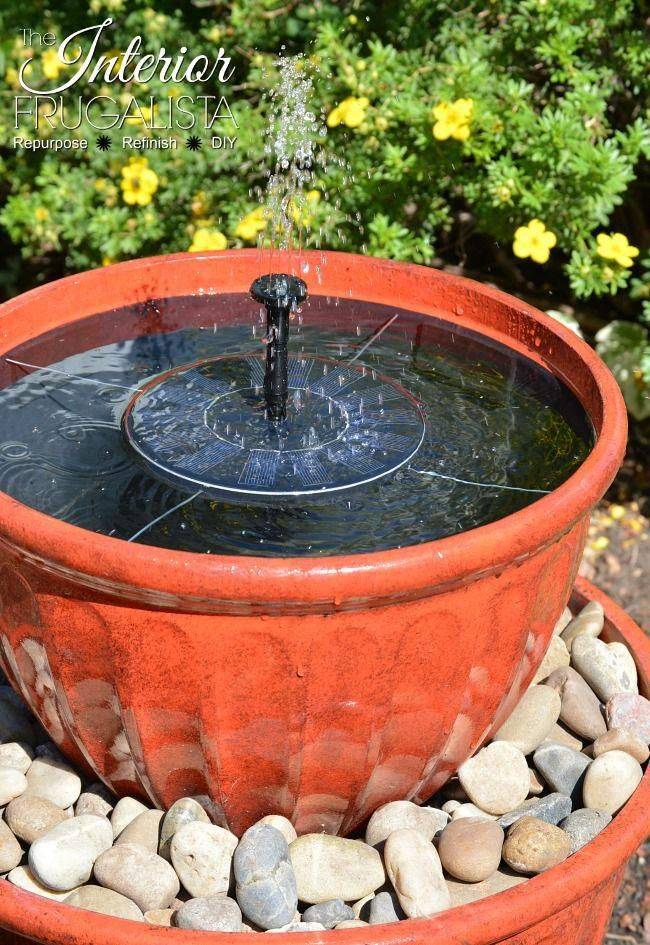 Solar Fountain Pools Solarfountain Diysolarfountain Diy Fountain