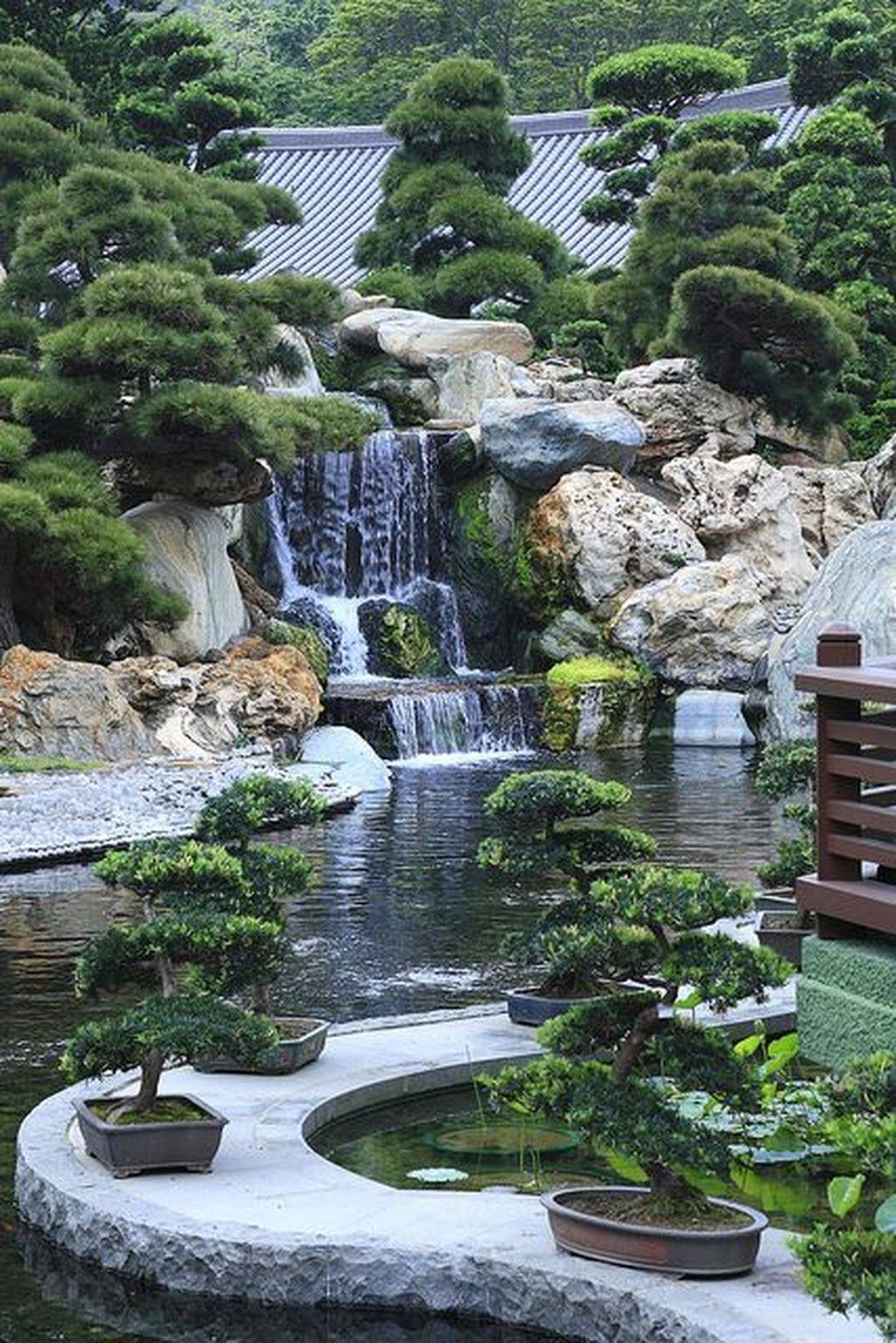 Stunning Ideas Garden Pond Waterfall Designs