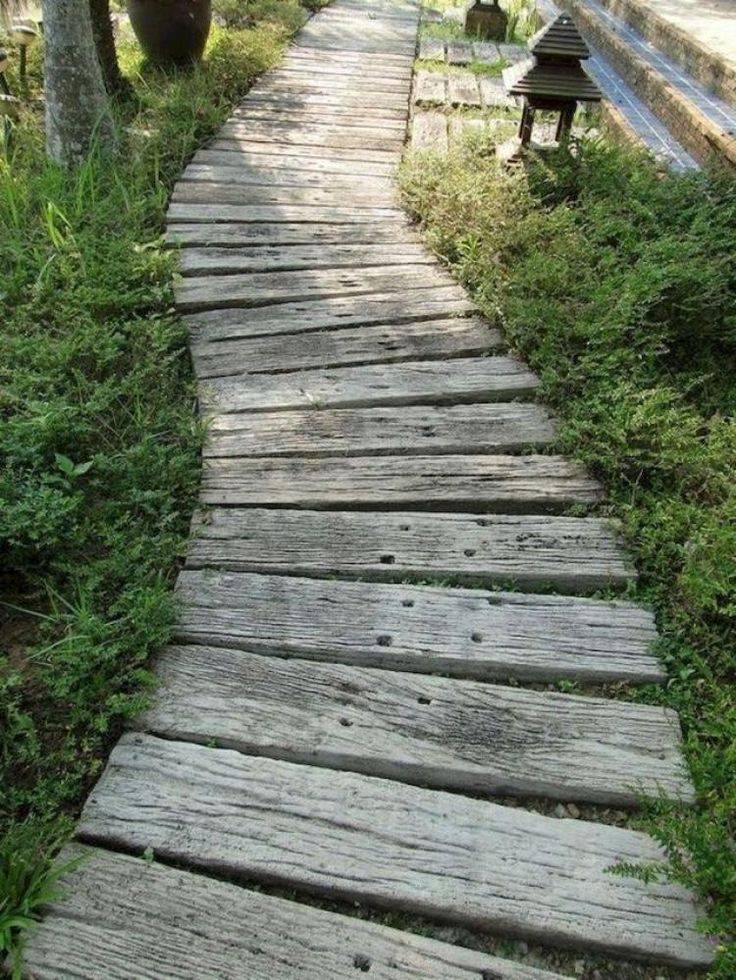 Beauty And Affordable Wooden Garden Path Ideas Large In
