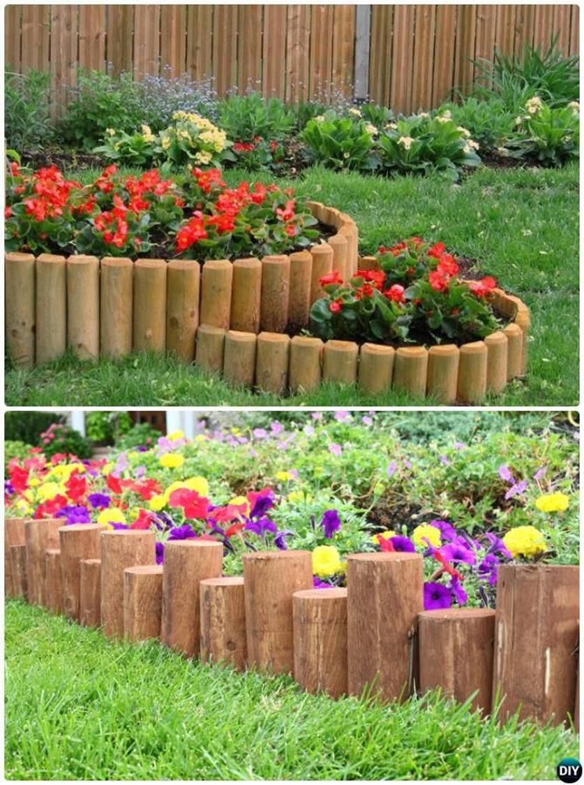 Wood Block Garden Edging Creative Garden Bed Edging Ideas Projects