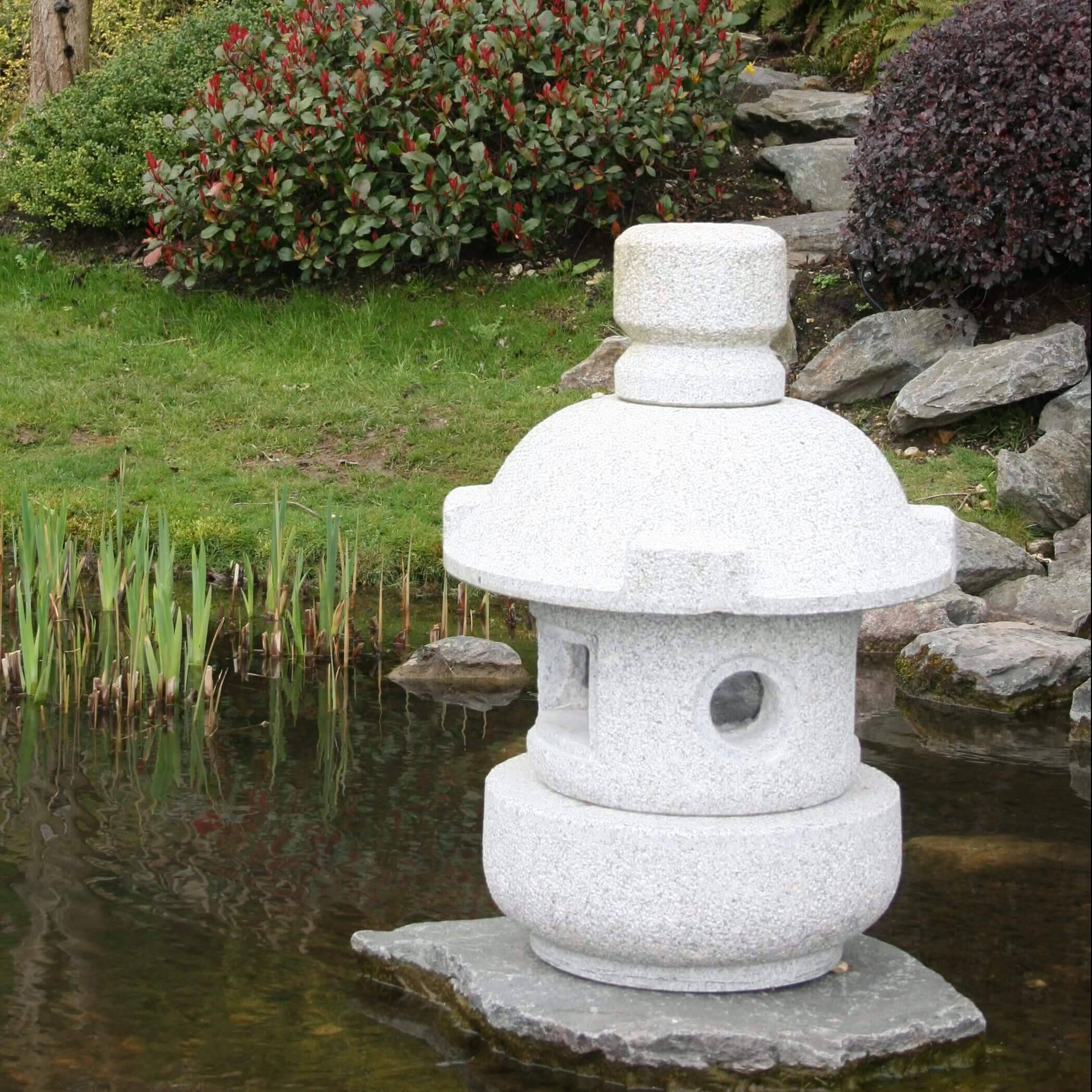 Antique Yukimi Lantern Japanese Stone Lanterns Stone Forest