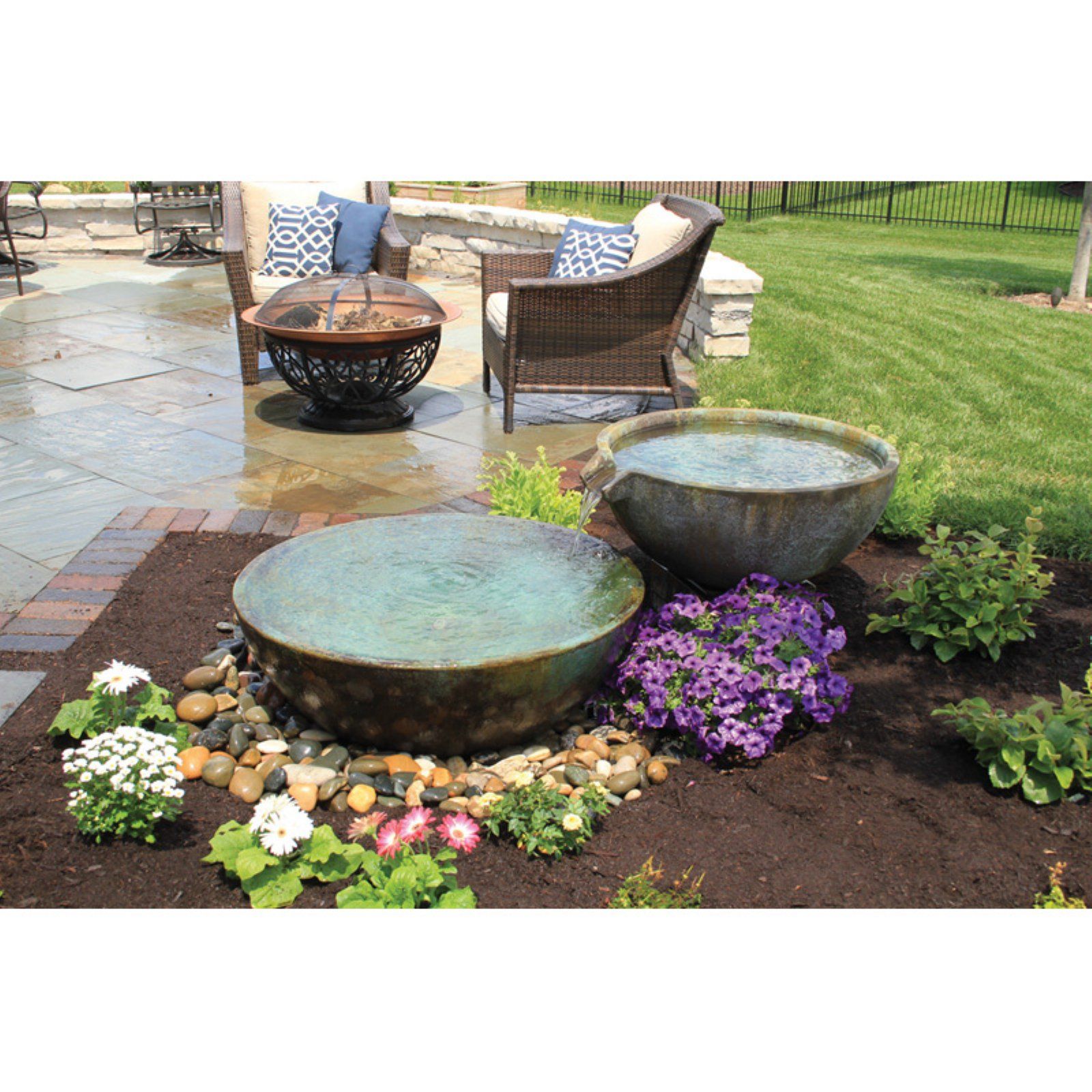 Corten Steel Garden Water Bowl Water Features