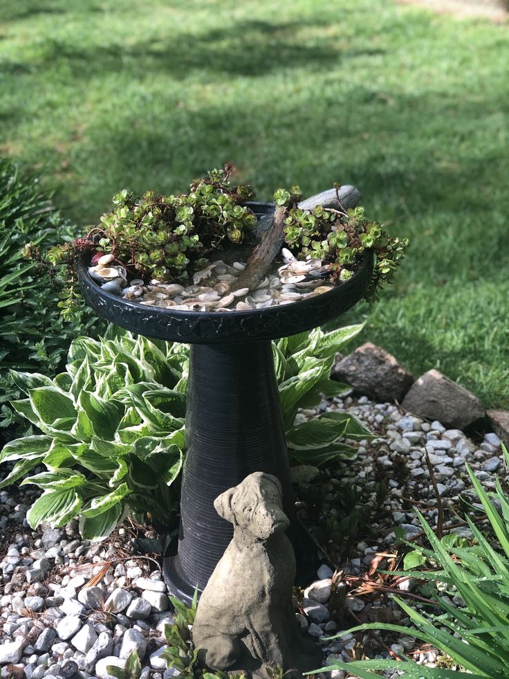 Highland Natural Granite Stone Garden Bird Bath