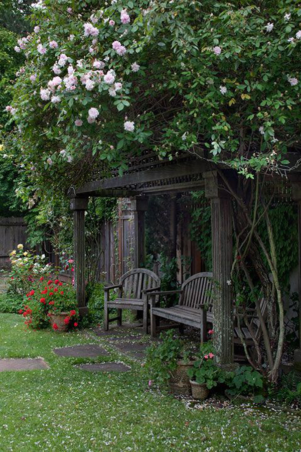 Rustic And Simple Arbor Ideas